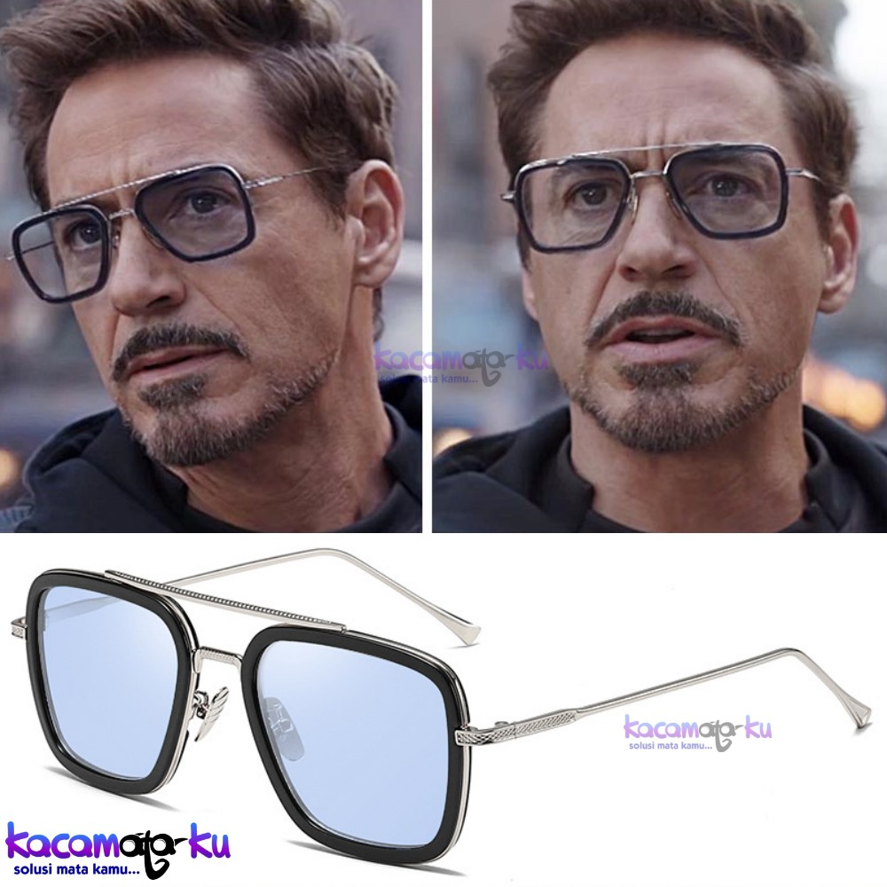 Jual Kacamata Minus Pria Tony Stark Iron Man Edith Peter Parker Photocromic Blueray Metal