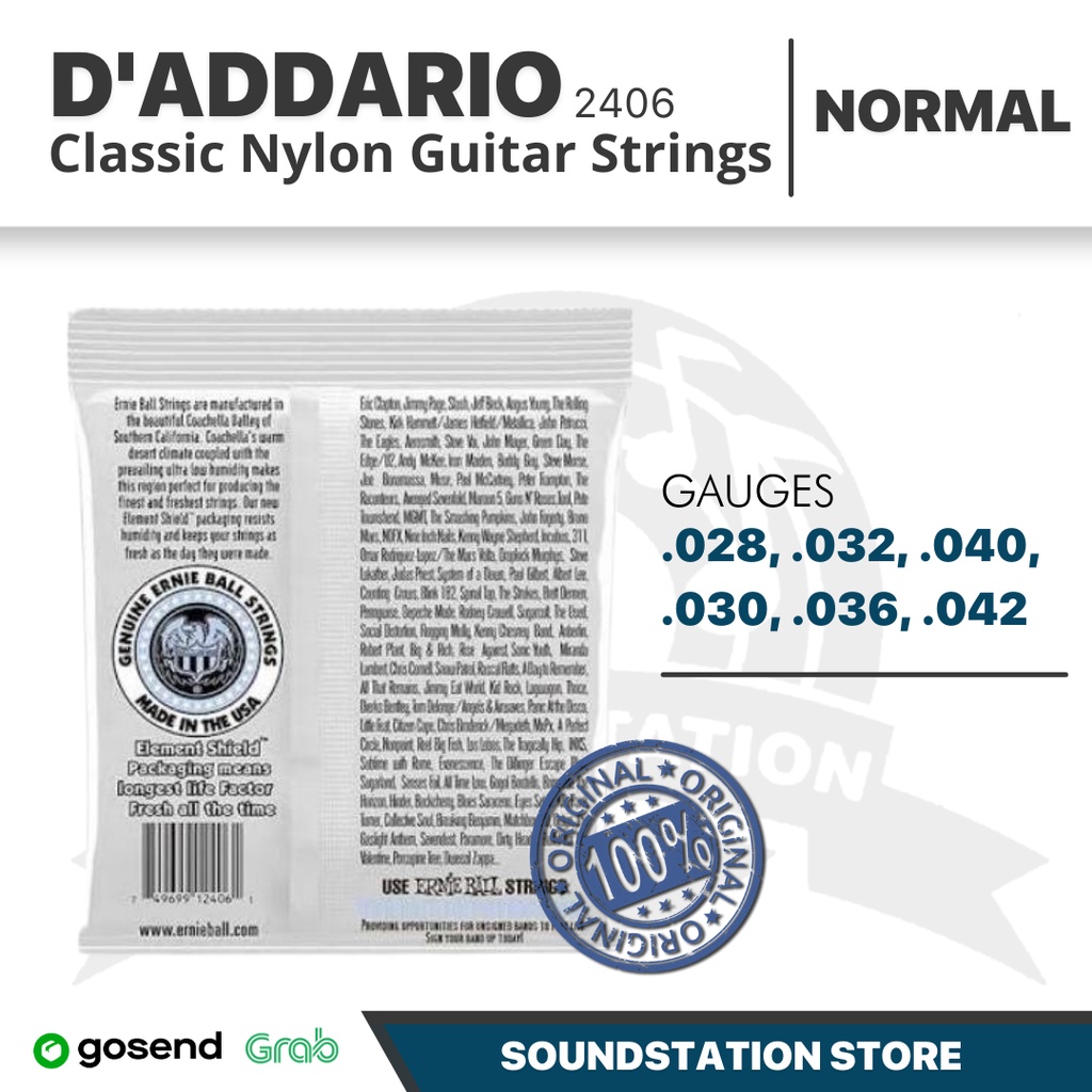 Jual Ernie Ball 2406 Nilon Black Senar Gitar Klasik / Nylon Strings ...