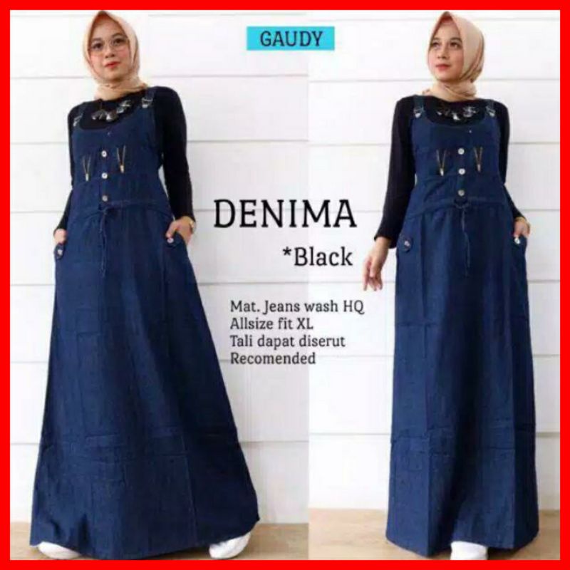 Jual Denima Overall Rok Jeans Baju Kodok Terbaru Overall Wanita Muslim Kekinian Operoll 1983