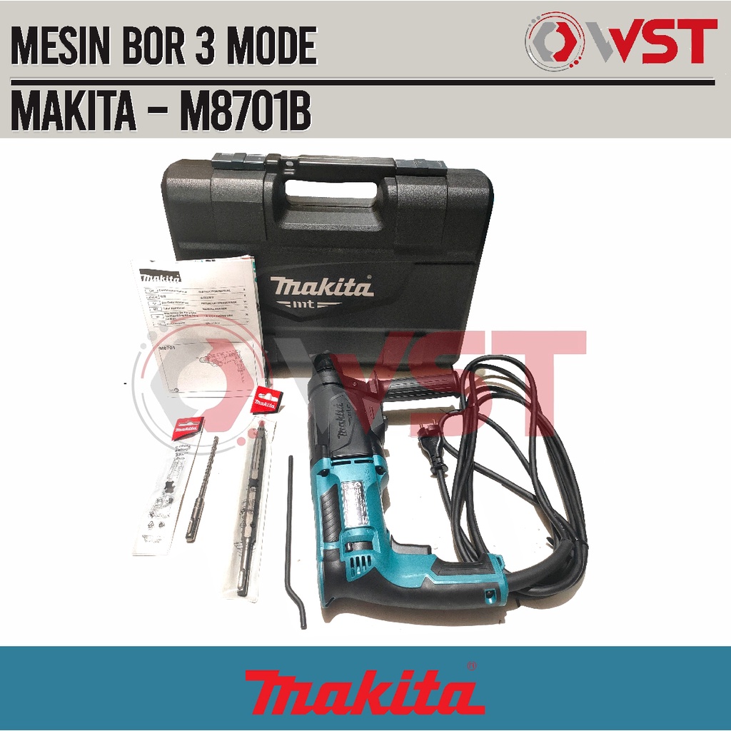 Jual Mesin Bor Rotary Hammer Makita M8701B / Bor 3 Mode M 8701 B ...