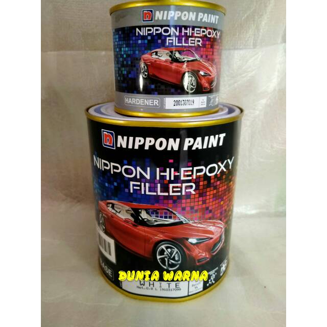 Jual Nippon Hi Epoxy Filler Komponen Kemasan Lt Ready Warna White Grey Dan Black Shopee