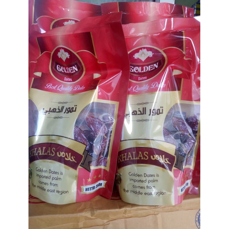 Jual Kemasan Terbaru Buah Kurma Golden Khalas Best Quality Dates Gr Shopee Indonesia