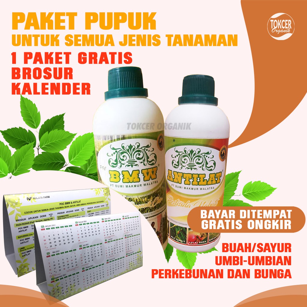 Jual Pupuk Organik Cair Poc Bmw Insektisida Pestisida Organik Obat Hama Antilat Free Kalender