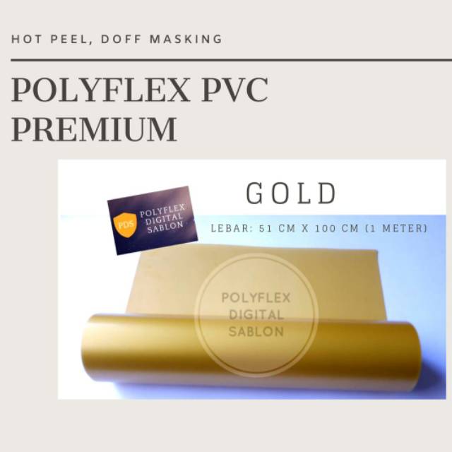 Jual POLYFLEX PVC KOREA WARNA GOLDEN-GOLD-EMAS MURAH | Shopee Indonesia