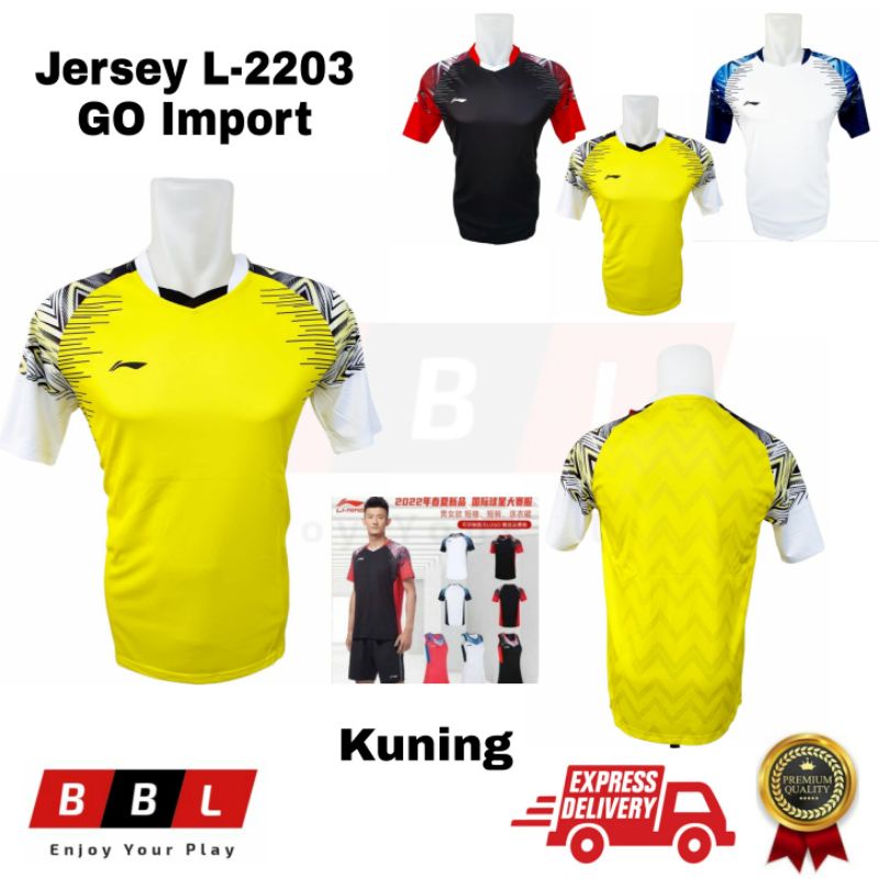 Jual Jersey Badminton Lining 2203 Kuning Grade Ori Import Jersey ...