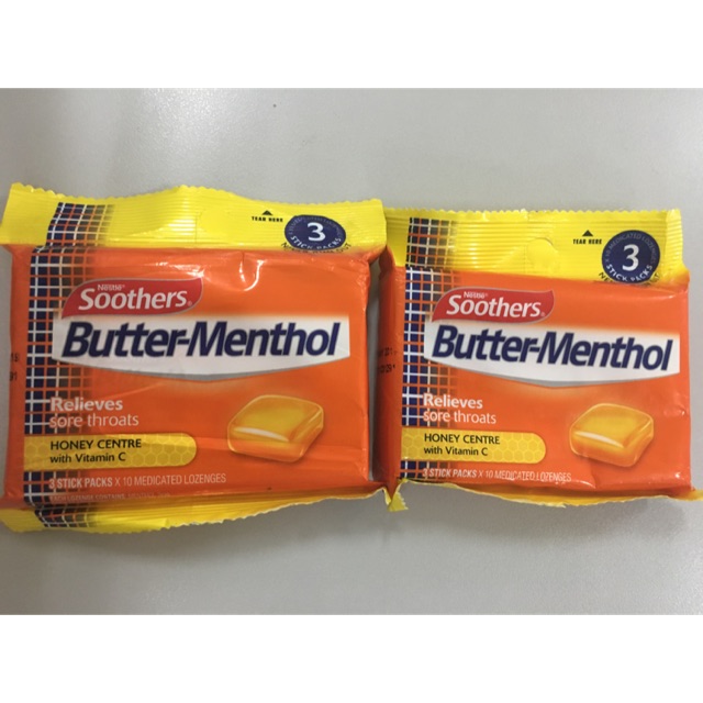 Jual Baruu !! Soothers Butter Menthol original / honey centre Shopee