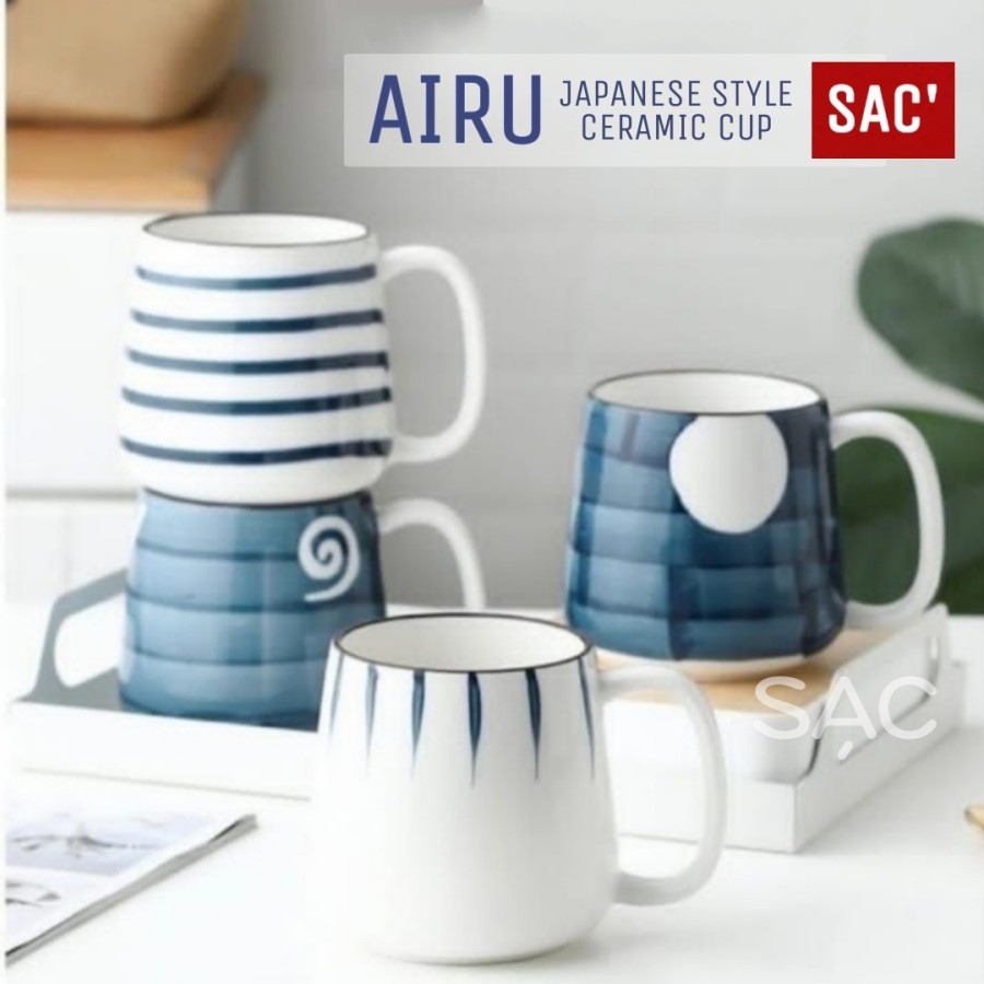 Jual Airu Japanese Style Cup Gelas Cangkir Mug Kopi Teh Keramik Ala Jepang Motif A Shopee 2132