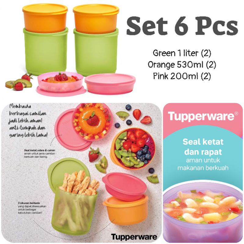 Jual Tupperware Original Toples Canister Wadah Kerupuk Keripik Kacang ...