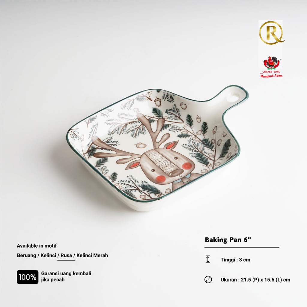 Jual Mangkok Mangkuk Keramik Baking Pan Cm Inch Motif Cartoon Series