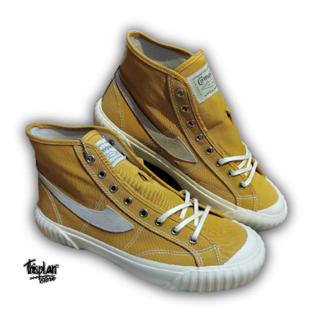 Jual SEPATU COMPASS HIGH VINTAGE YELLOW | Shopee Indonesia