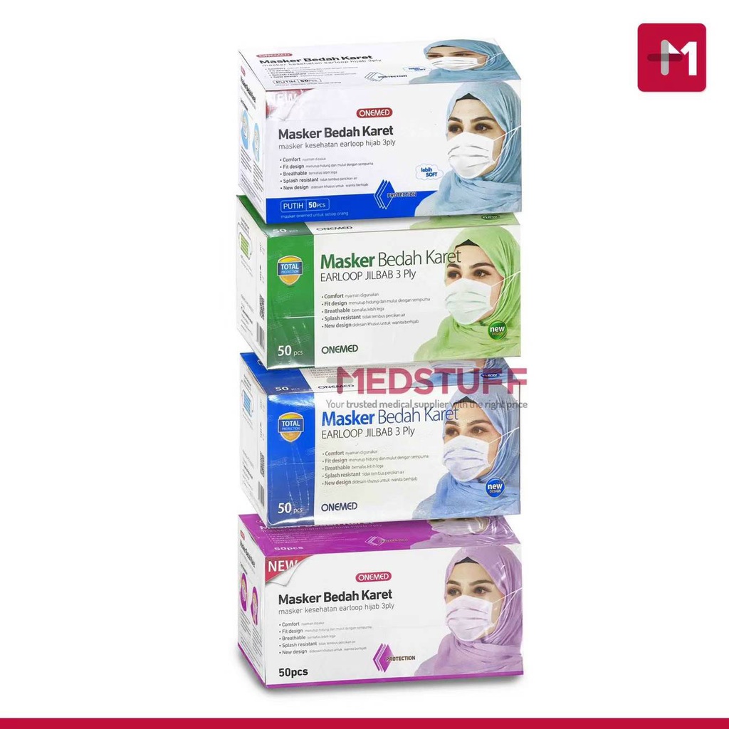 Jual Masker Jilbab Masker Hijab Masker Headloop Bedah Karet Onemed ...