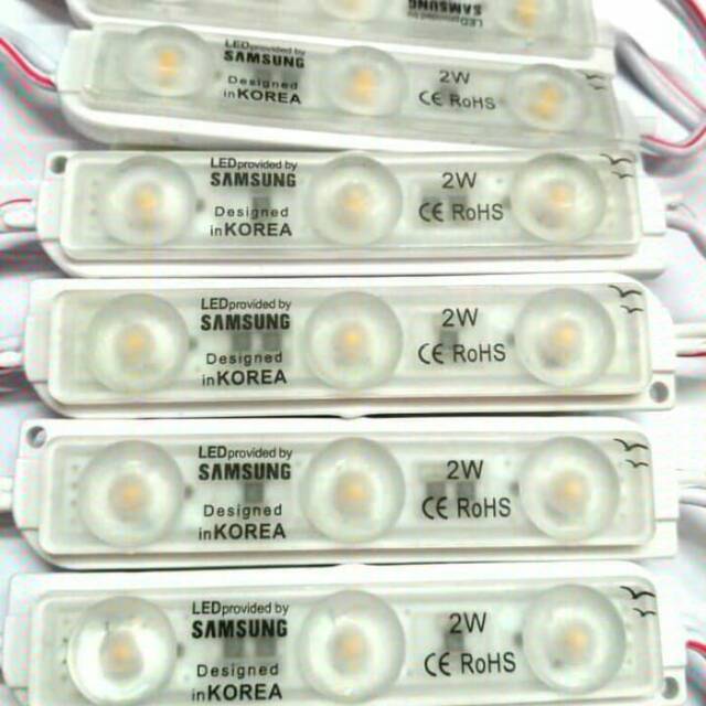 Jual Lampu Led Modul Strip 3 Mata SAMSUNG 2 Watt 12 Volt 3528 | Shopee ...