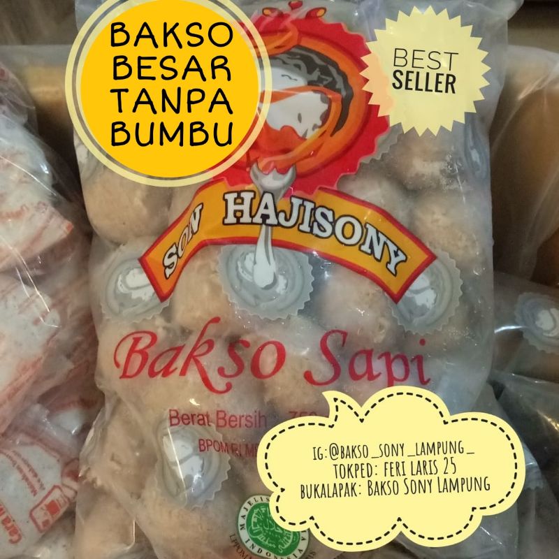 Jual Bakso Sony Lampung Son Haji Ukuran Besar 1000 Asli Tanpa Bumbu