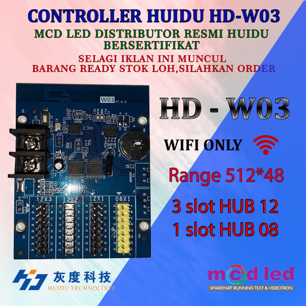 Jual HUIDU HD W03 HD W3 WIFI CONTROLLER RUNNING TEXT | Shopee Indonesia