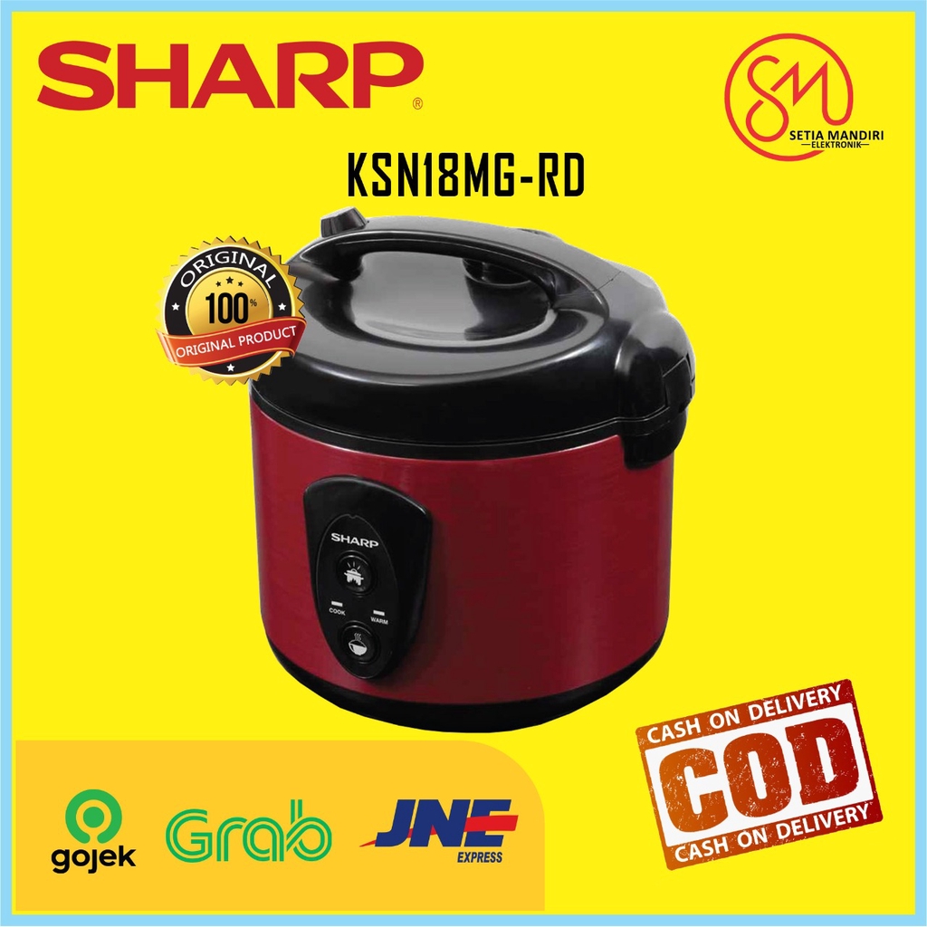 Jual SHARP KSN18MG Rice Cooker 1.8 Liter 390 Watt KS-N18MG-SL/RD/PK/BL ...