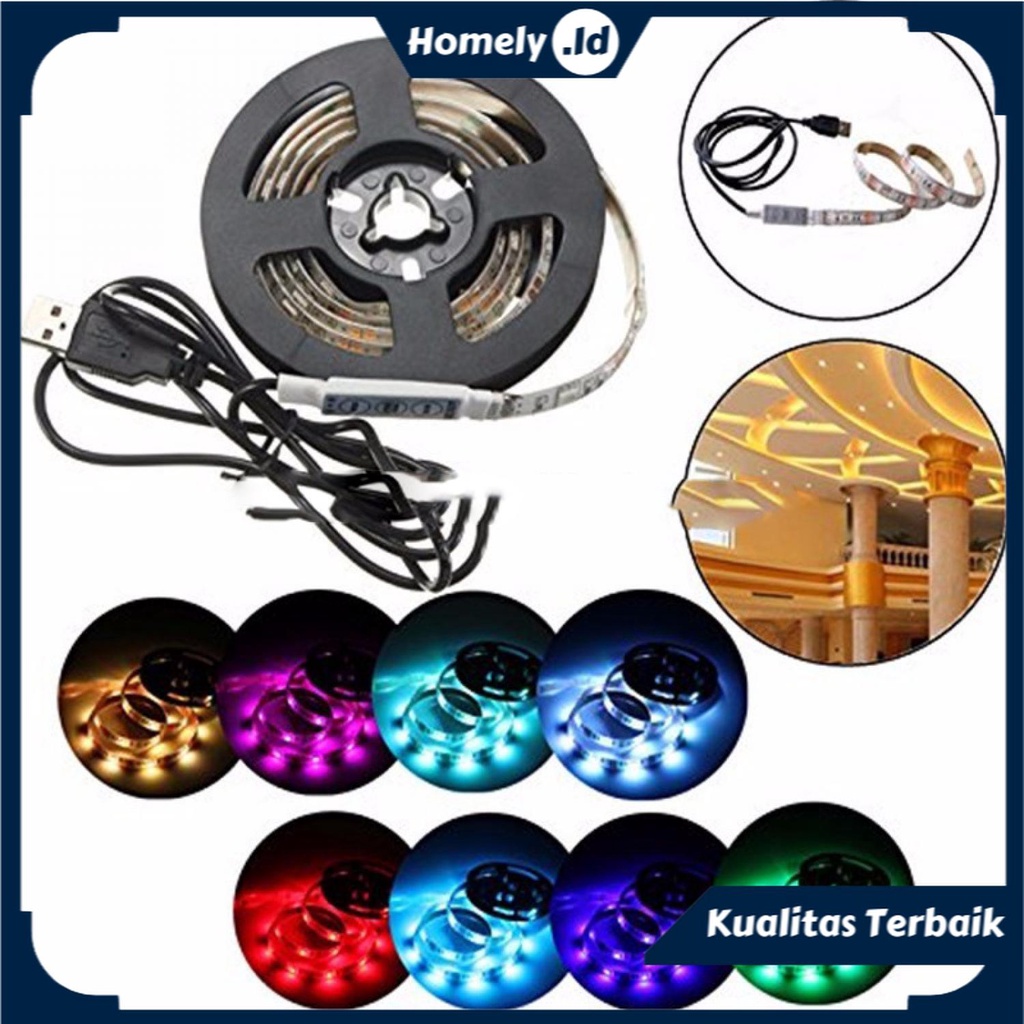 Jual Lampu LED Strip 5050 USB RGB Lampu Hias Kamar Tidur Ruangan Warna ...