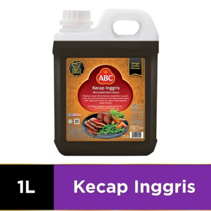 Jual KECAP INGGRIS ABC 1LITER - WORCESTERSHIRE SAUCE 1LT JERRY CAN ...