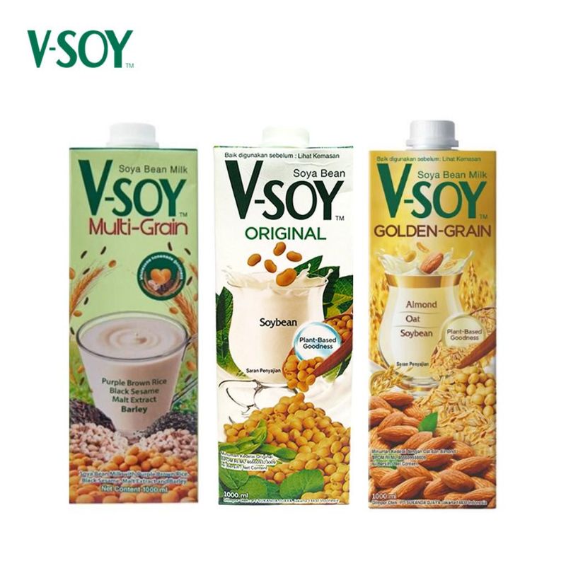 Jual VSOY VSOY SOYA BEAN MILK MULTY GRAIN/ORIGINAL 1Liter Shopee