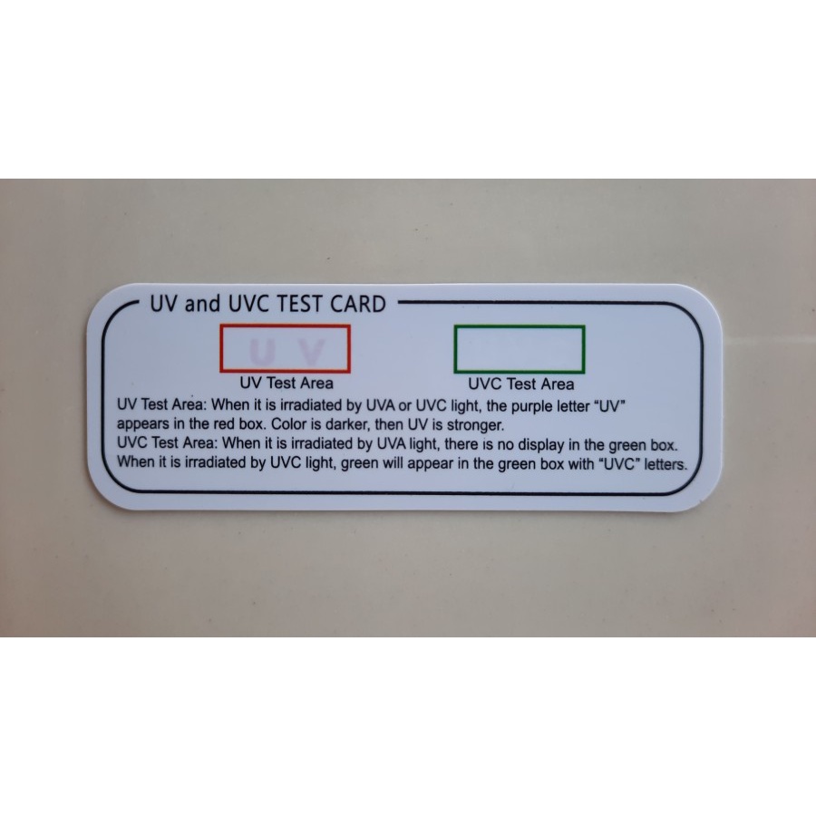 Jual UV Test Card - Kartu untuk tes sinar UV biasa dan UVC | Shopee ...