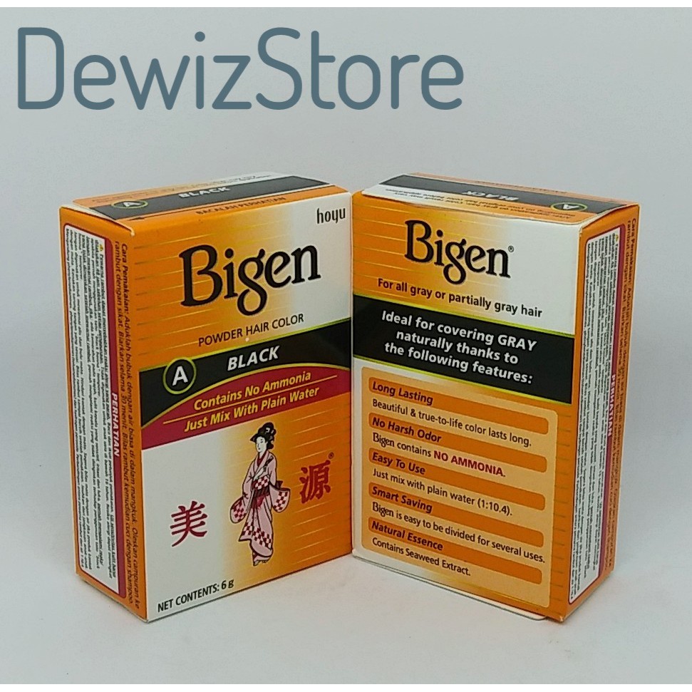 Jual BIGEN POWDER HAIR COLOR - BLACK | Shopee Indonesia