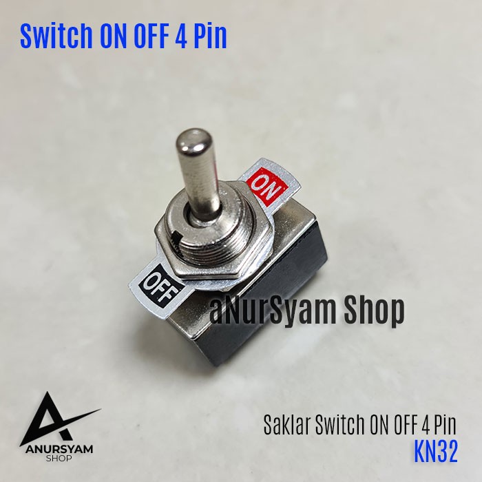 Jual Saklar ON Off 4 Pin Besar / Switch ON OFF 4 Pin / Togel Switch 4 ...