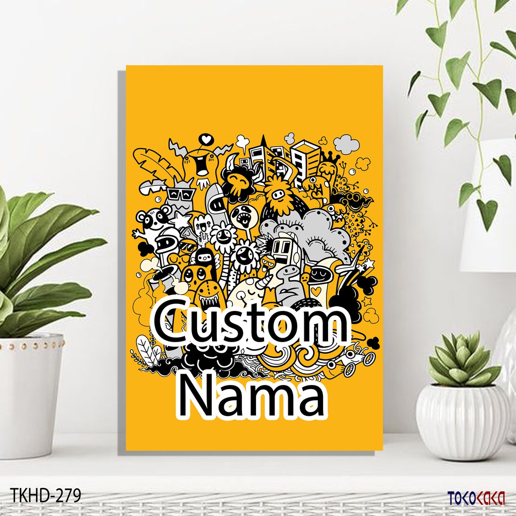 Jual CUSTOM NAMA DOODLE ART HIASAN DINDING DOODLE ART POSTER DOODLE ART Shopee Indonesia