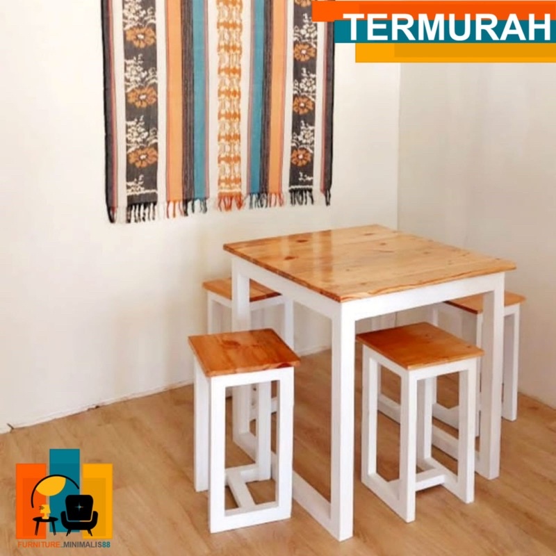 Jual Meja SET Minimalis | Meja Kayu Set Jati Belanda | Meja Cafe SET