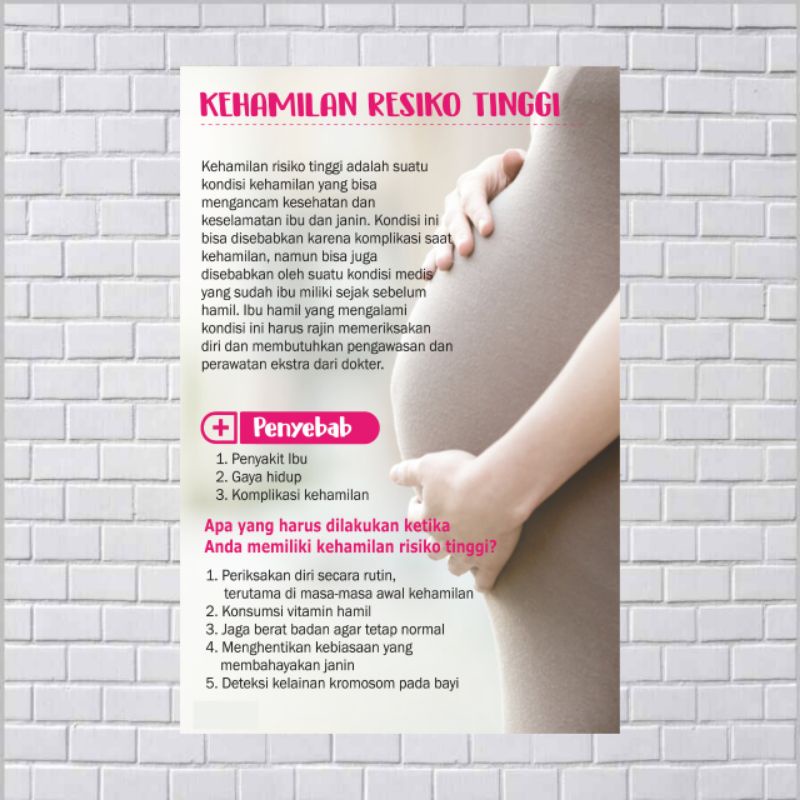 Jual Poster Kebidanan Tentang Kehamilan Resiko Tinggi Shopee Indonesia