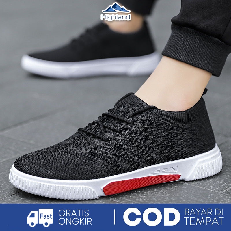 Jual Highland Sepatu Pria Sneakers Sepatu Travelling Kasual Kerja ...