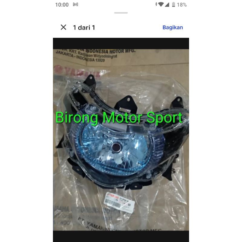 Jual LAMPU DEPAN HEADLIGHT HEADLAMP YAMAHA XEON GT 125 ASLI ORIGINAL