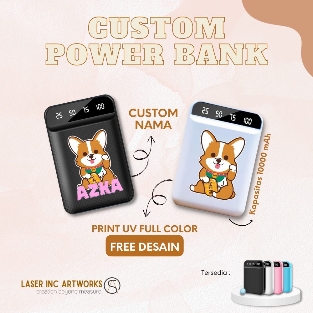 Jual CUSTOM POWERBANK 10.000 MAH MOTIF CARTOON KARTUN (Bisa Pakai Foto ...