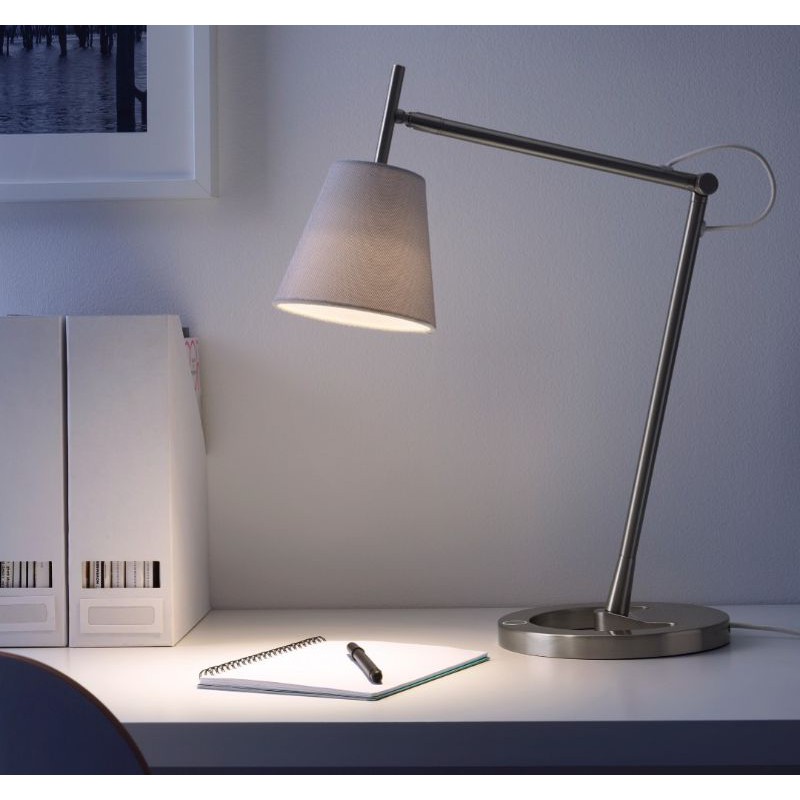 Jual IKEA - NYFORSLampu Kerja, Dilapisi Nikel Putih/table Lamp/lampu ...