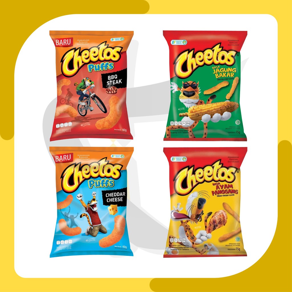 Jual Snack Camilan Cheetos Twist dan Puff Rasa Jagung, Ayam, BBQ, Keju ...