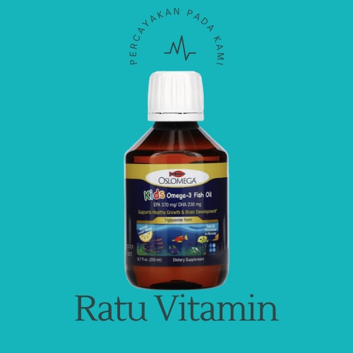 Jual Oslomega Norwegian Kids Omega 3 Fish Oil Lemon Flavour 200ml ...