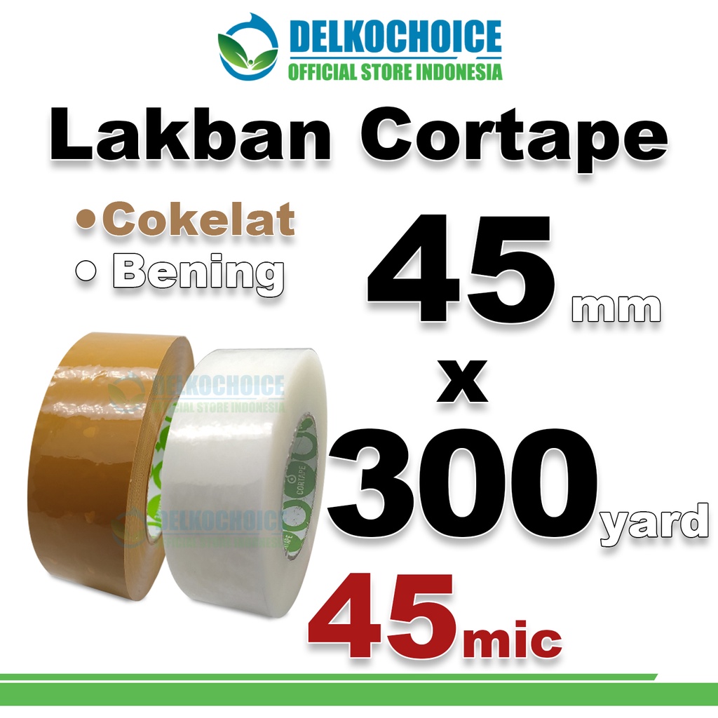 Jual Lakban 45mm x 300yard CORTAPE Plakban Isolasi OPP Tape TERMURAH ...