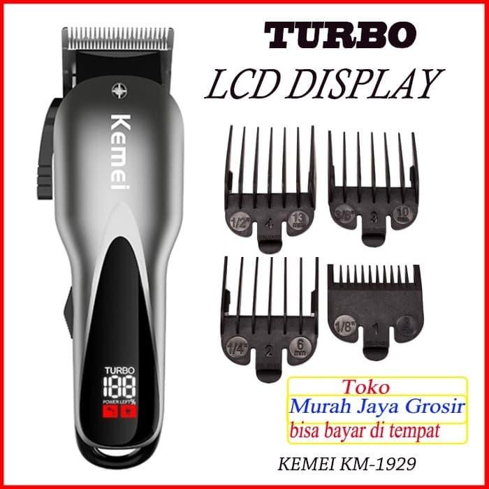 Jual Hair Cliper Alat Cukur Rambut Kemei KM 1929 Mesin Kliper LED ...