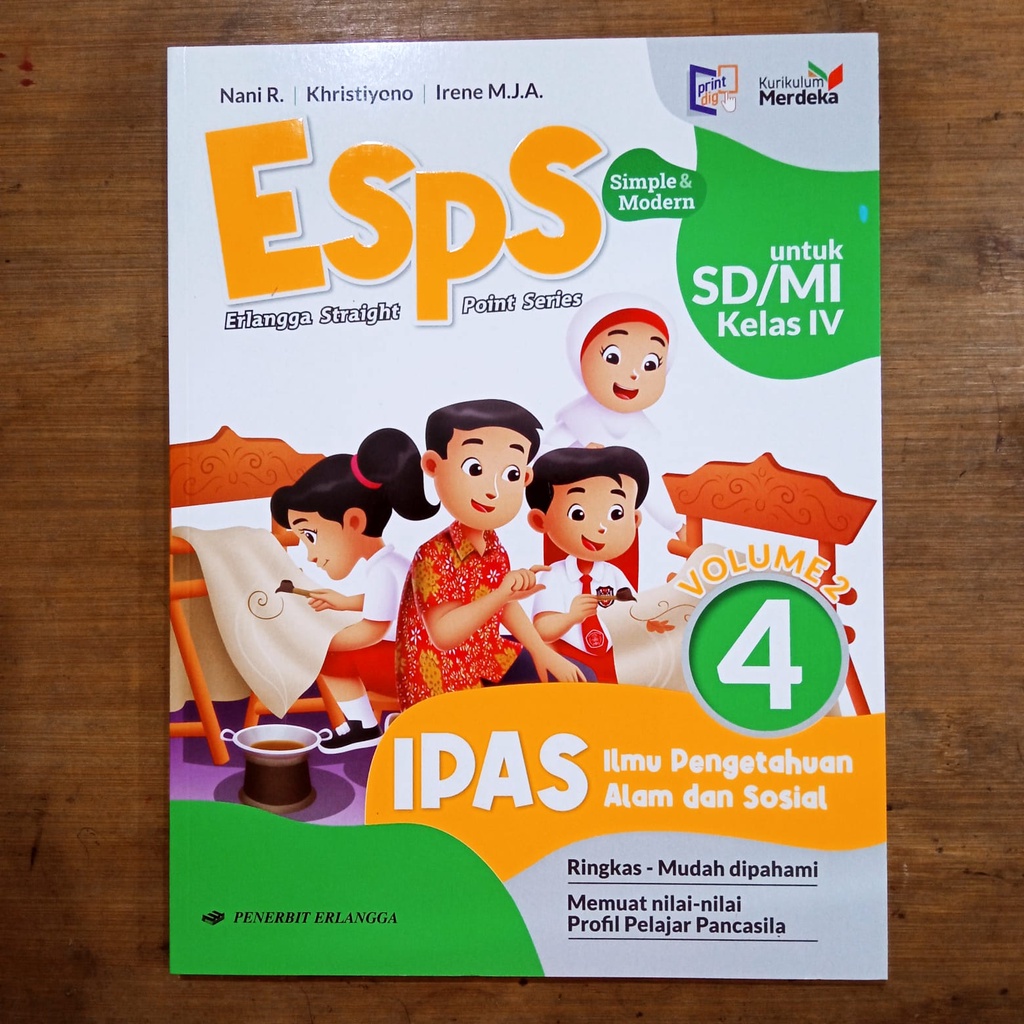 Jual ORIGINAL ESPS IPAS VOL 2 KELAS 4 SD / MI ERLANGGA IRENE KURIKULUM ...