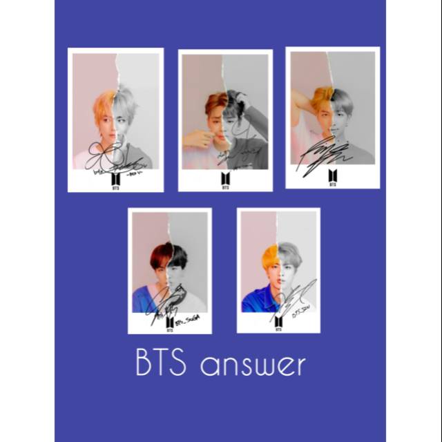 Jual BTS answer with sign polaroid pack | Shopee Indonesia