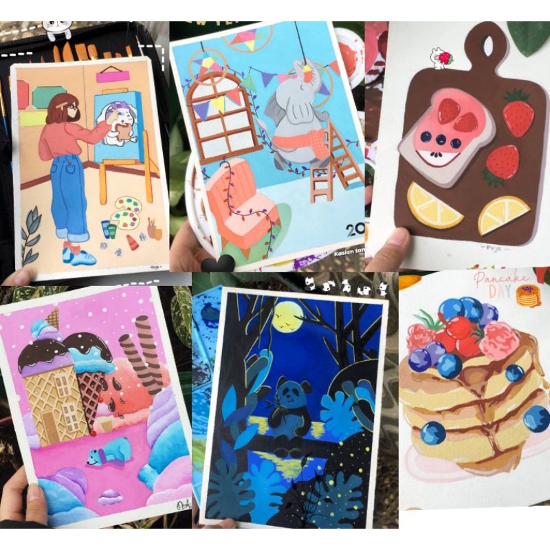 Jual Art painting handmade /Lukisan/Gambar/Hiasan Dinding(BISA CUSTOM