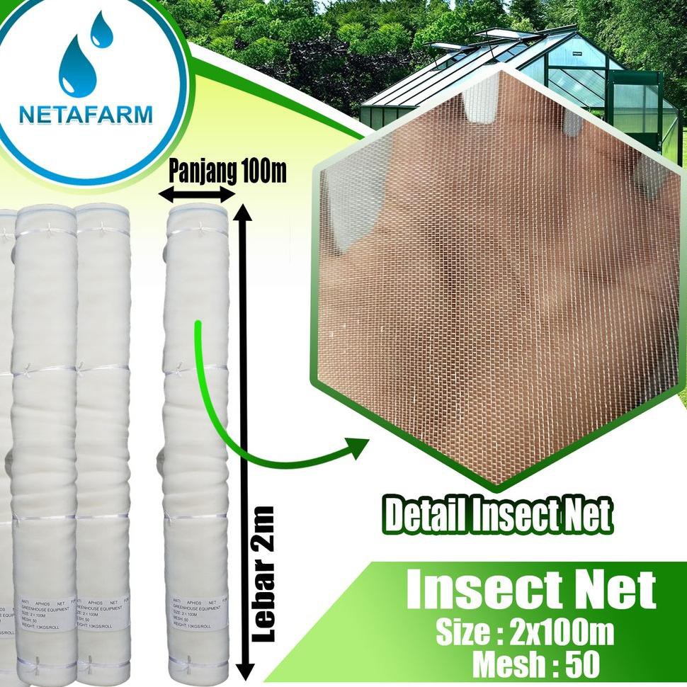 Jual Insect Net Putih Jaring Serangga Insectnet Mesh Lebar M Permeter Kode