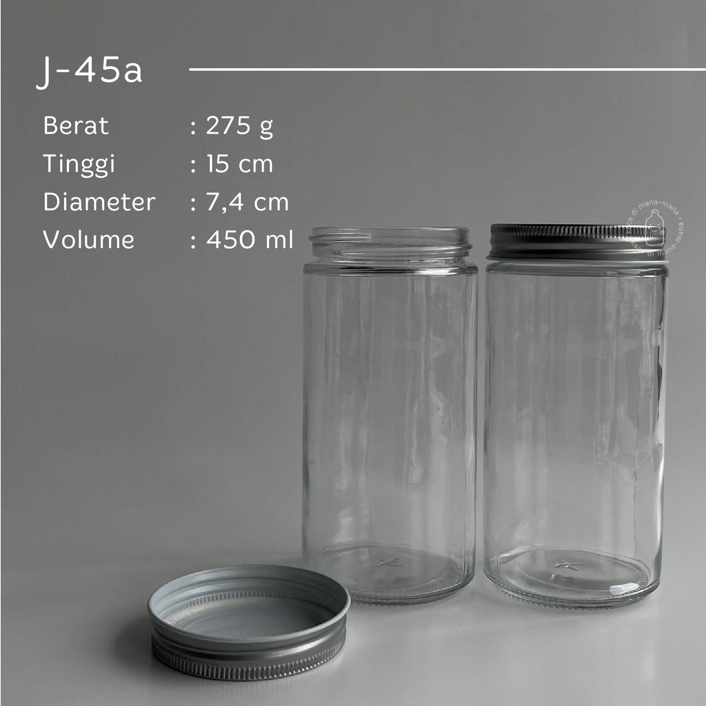 Jual Toples kaca - round glass jar 180ml 200ml 450ml | Shopee Indonesia