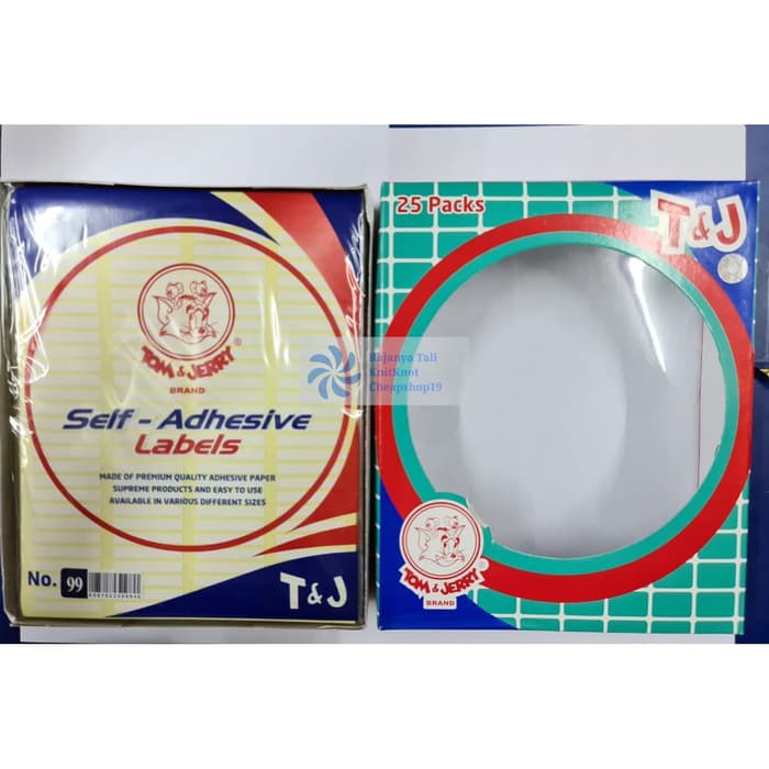 Jual TOM & JERRY No.99 Stiker Sticker Label HVS 5 x 34 mm isi 1160 RJT ...