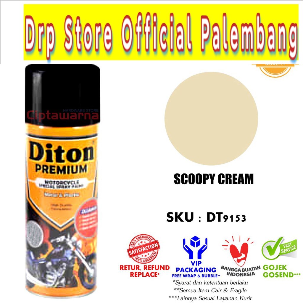 Jual Cat Semprot Diton PREMIUM 9153 SCOOPY CREAM 400 ML | Shopee Indonesia