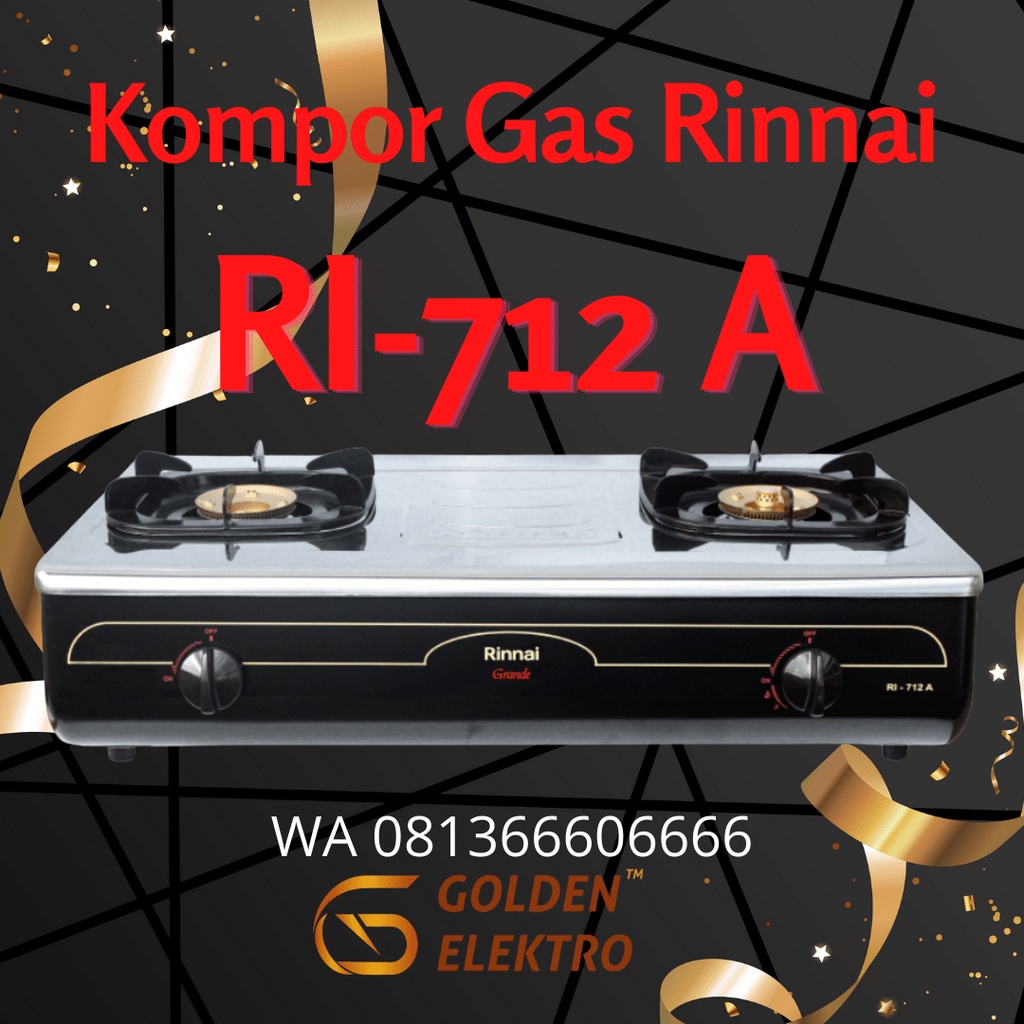 Jual KOMPOR GAS RINNAI RI-712A RI-712 A 712A 2 TUNGKU JUMBO API LILIN |  Shopee Indonesia