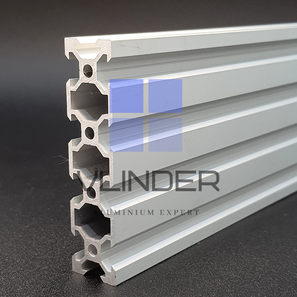 V Slot Ferroviario 2080 Anodizzato Nero Per BUE CNC, V Slot Ferroviario, Profilo - Foto 3