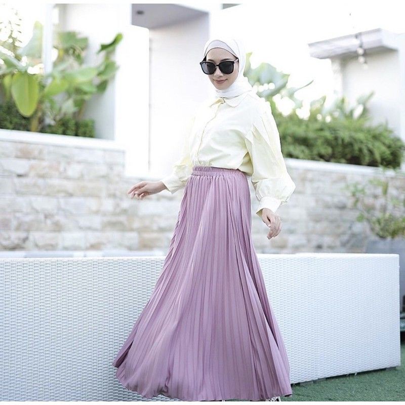Jual ROK PLISKET KLOK PREMIUM / ROK KLOK PLISKIET MAYUNG | Shopee Indonesia