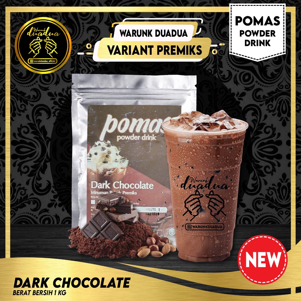 Jual POMAS 1kg DARK CHOCOLATE Powder Drink, Bubuk Minuman 1kg | Shopee ...