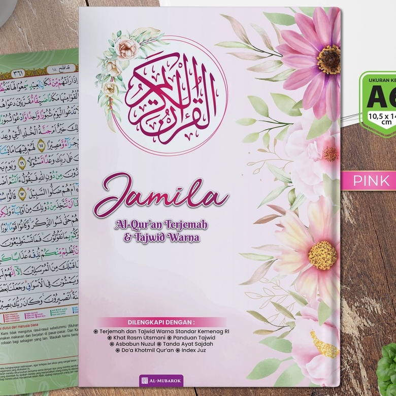 Jual Quran Wanita Terjemahan Tajwid Warna Pelangi Khalisa Jamila A6 ...