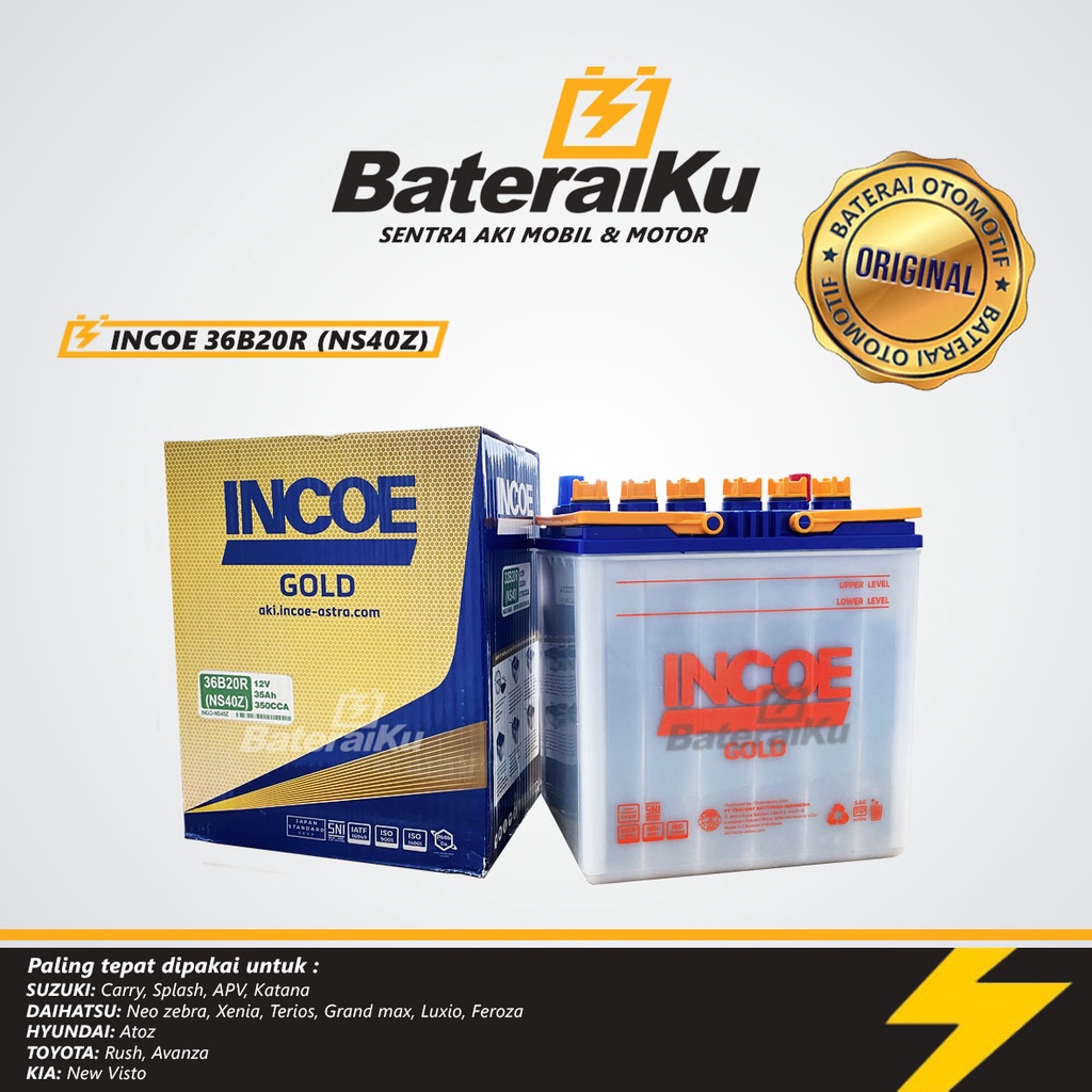 Jual Aki Incoe Gold NS40Z Aki Hybrid Aki Mobil Avanza, Apv, Xenia