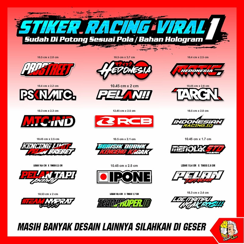 Jual Stiker Racing Terbaru Stiker Motor Stiker Sponsor Sticker Pack Sticker Prostreet 0684